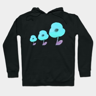 turquoise poppies dance Hoodie